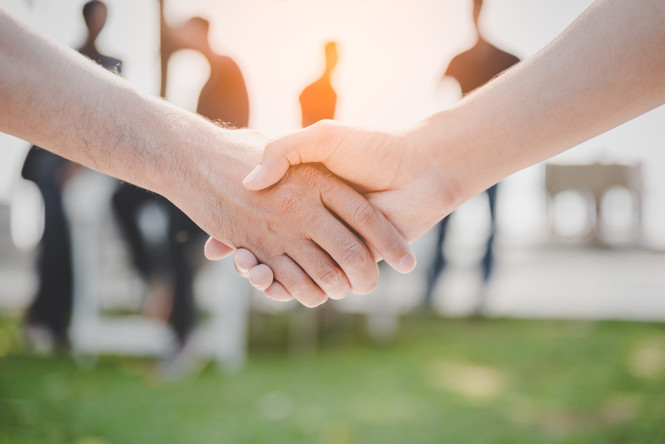 concept of a handshake in building business relationships